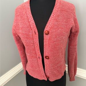 wonder nation Coral Knit Button Cardigan